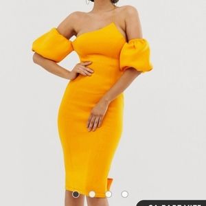 ASOS Balloon Sleeve midi dress